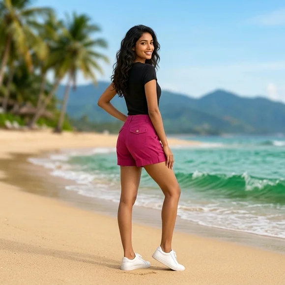 Banana Republic Fuchsia Martin Fit Tailored Shorts Size 8 - Picture 4 of 16